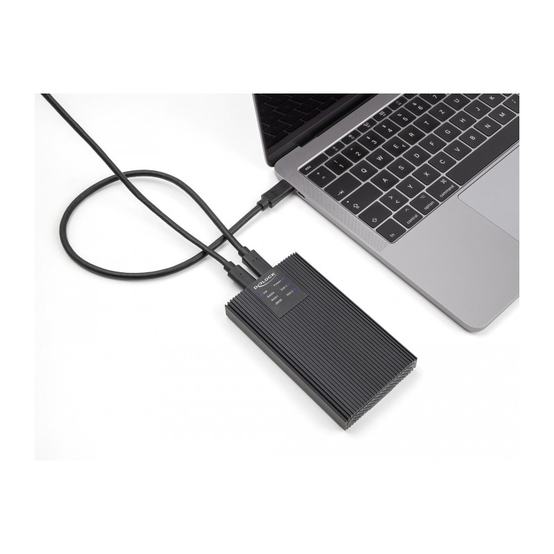 Delock Externes Gehäuse USB 20 Gbps für 2 x M.2 NVMe PCIe SSD mit USB Type-C™ Buchse und RAID - werkzeugfrei