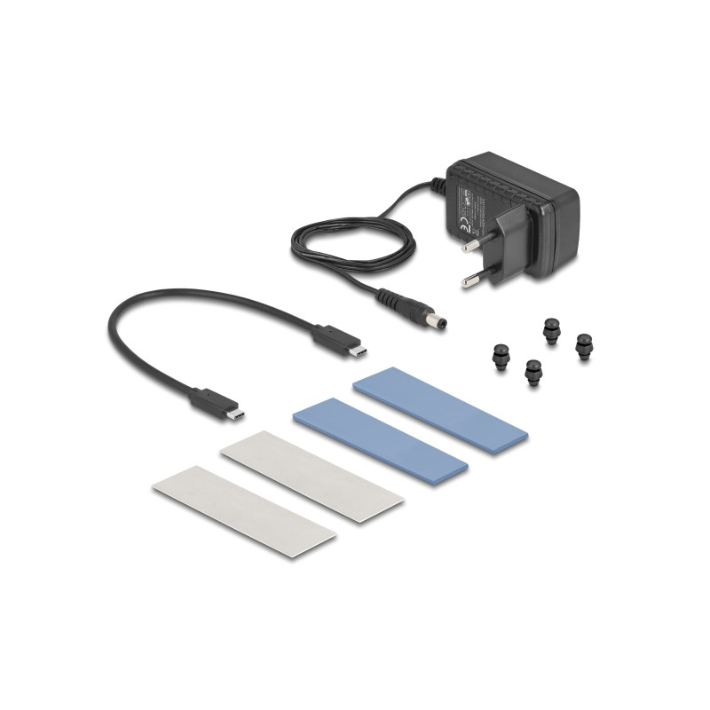 Delock Externes USB 20 Gbps Gehäuse für 2 x M.2 NVMe PCIe SSD mit USB Type-C™ Buchse und Klon Funktion