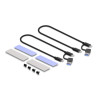 Delock Externes USB Type-C™ Dual Combo Gehäuse für 2 x M.2 NVMe PCIe oder SATA SSD - werkzeugfrei