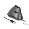 Delock Ergonomische optische 5-Tasten vertikal USB Maus