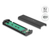 Delock Externes USB Type-C™ 20 Gbps Combo Gehäuse für M.2 NVMe PCIe oder SATA SSD - werkzeugfrei