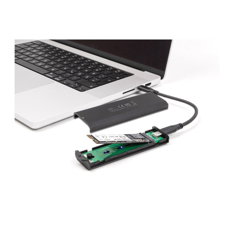 Delock Externes USB Type-C™ 20 Gbps Combo Gehäuse für M.2 NVMe PCIe oder SATA SSD - werkzeugfrei