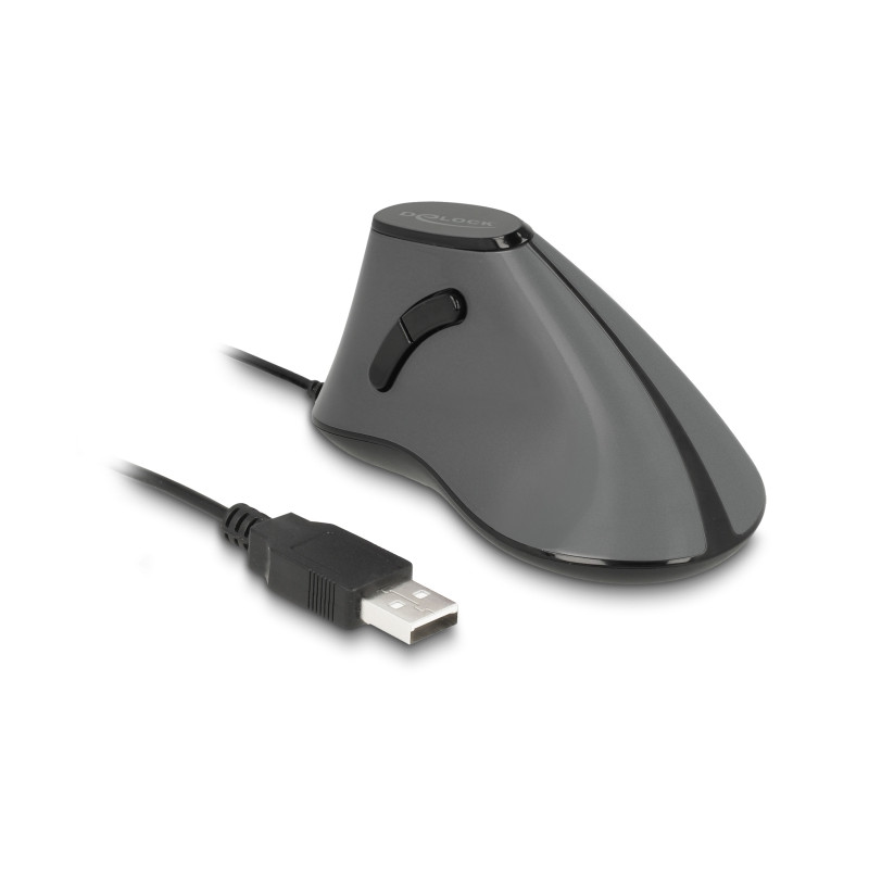 Delock Ergonomische optische 5-Tasten vertikal USB Maus