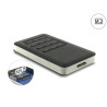 Delock Externes Gehäuse M.2 Key B 42 mm SSD - USB 3.0 Typ Micro-B Buchse mit Verschlüsselungsfunktion