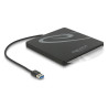 Delock Externes Gehäuse für 5.25″ Slot-in Slim SATA Laufwerke 9,5 / 12,7 mm zu USB Typ-A Stecker schwarz