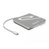 Delock Externes Gehäuse für 5.25″ Slot-in Slim SATA Laufwerke 9,5 / 12,7 mm zu USB Type-C™ Stecker silber