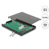 Delock Externes 2.5″ Gehäuse für M.2 NVMe PCIe SSD mit USB 3.1 Gen 2 USB Type-C™