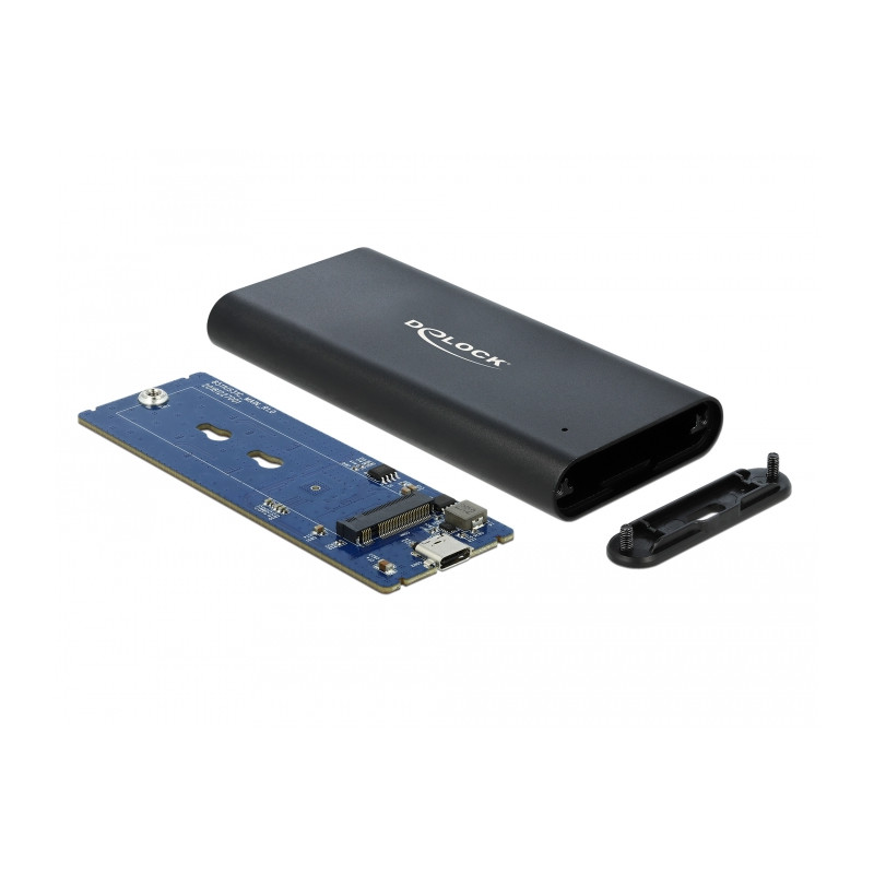 Delock Externes Gehäuse für M.2 NVMe PCIe SSD mit SuperSpeed USB 10 Gbps (USB 3.1 Gen 2) USB Type-C™ Buchse