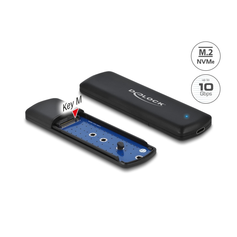 Delock Externes Gehäuse für M.2 NVMe PCIe SSD mit USB Type-C™ Buchse - werkzeugfrei