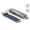 Delock Externes Gehäuse für M.2 NVMe PCIe SSD mit USB Type-C™ und Typ-A Stecker