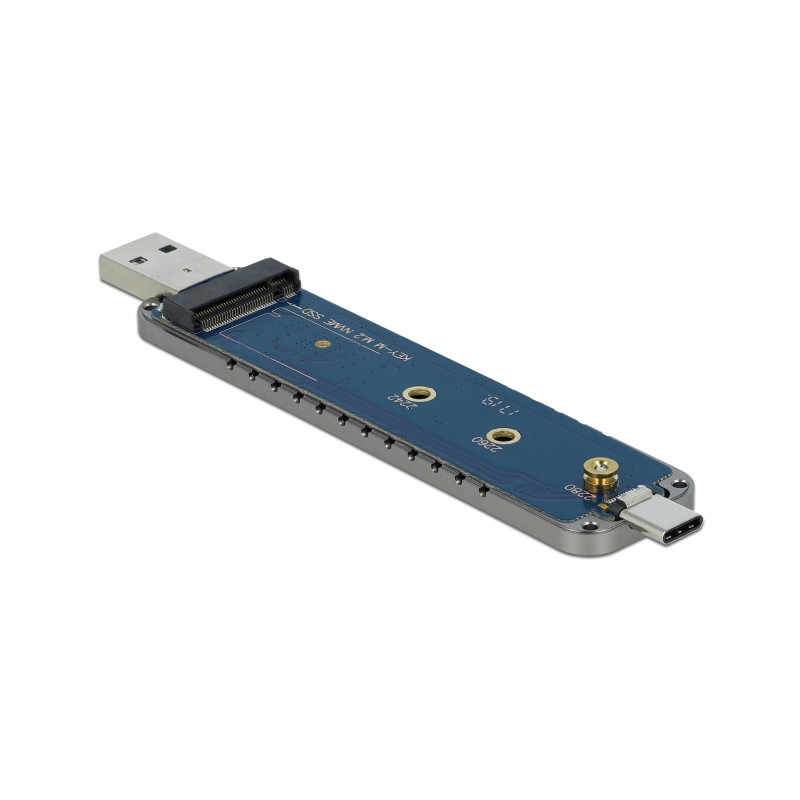 Delock Externes Gehäuse für M.2 NVMe PCIe SSD mit USB Type-C™ und Typ-A Stecker