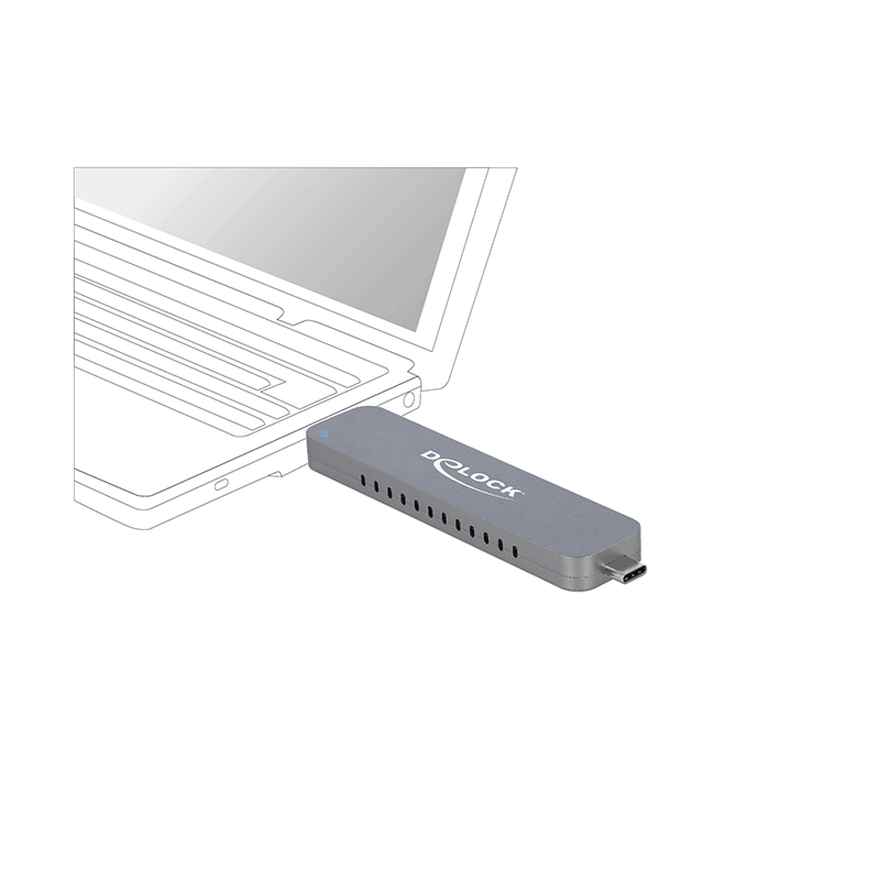 Delock Externes Gehäuse für M.2 NVMe PCIe SSD mit USB Type-C™ und Typ-A Stecker