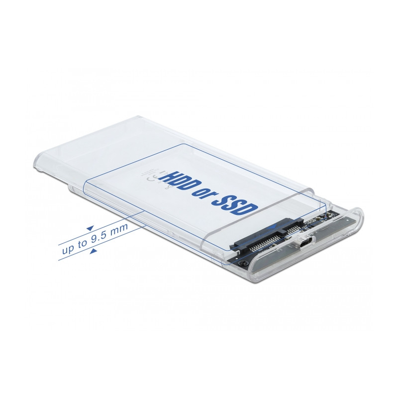 Delock Externes Gehäuse für 2.5″ SATA HDD / SSD mit SuperSpeed USB 10 Gbps (USB 3.1 Gen 2)