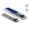 Delock Externes Gehäuse für M.2 NVMe PCIe SSD mit USB Type-C™ Buchse transparent