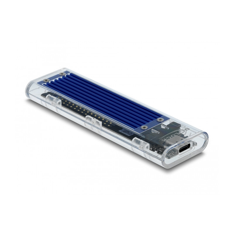 Delock Externes Gehäuse für M.2 NVMe PCIe SSD mit USB Type-C™ Buchse transparent