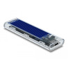 Delock Externes Gehäuse für M.2 NVMe PCIe SSD mit USB Type-C™ Buchse transparent