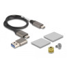 Delock Externes Gehäuse für M.2 NVMe PCIe SSD mit USB Type-C™ Buchse transparent