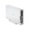 Delock Externes Gehäuse für 3.5″ SATA HDD mit USB Type-C™ Buchse transparent - werkzeugfrei
