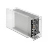 Delock Externes Dual Gehäuse für 2 x 3.5″ SATA HDD mit USB Type-C™ Buchse transparent - werkzeugfrei