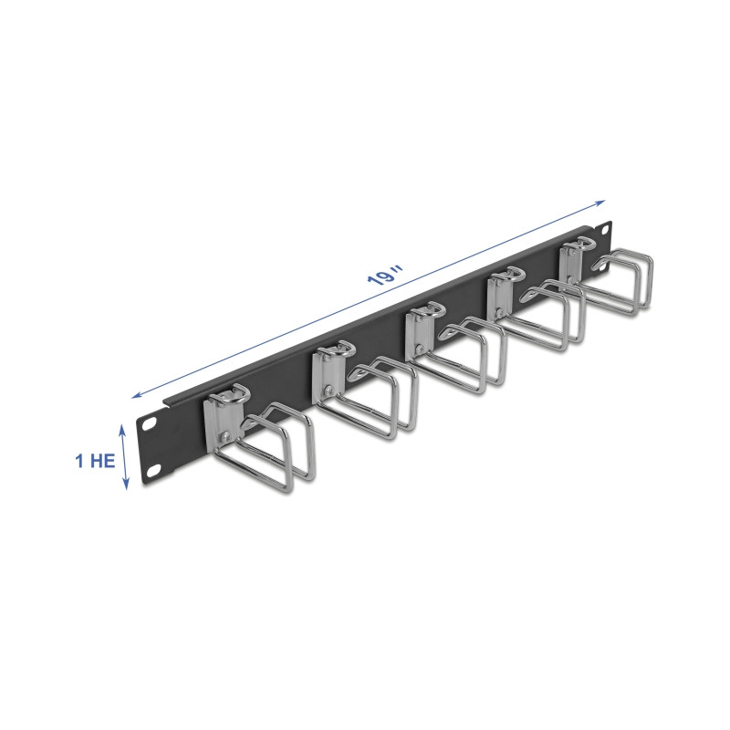 Delock 19″ Kabelmanagement Panel schwarz