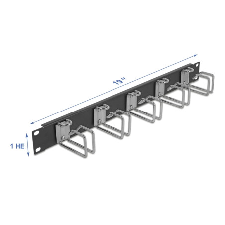 Delock 19″ Kabelmanagement Panel schwarz