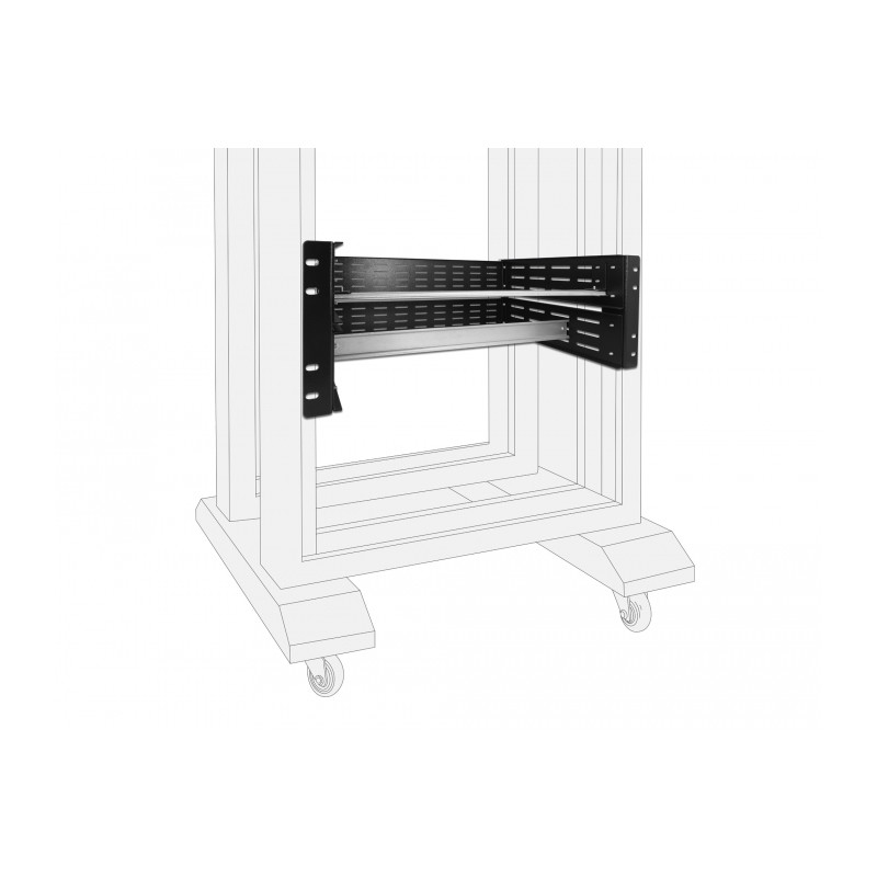 Delock 19″ Hutschienenhalterung 4 HE, schwarz