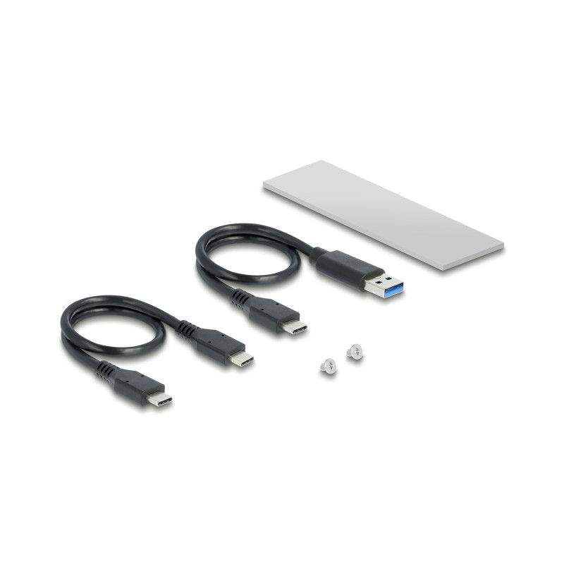 Delock Externes Gehäuse für M.2 NVMe PCIe SSD mit SuperSpeed USB 10 Gbps (USB 3.2 Gen 2) USB Type-C™ Buchse