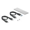 Delock Externes Gehäuse für M.2 NVMe PCIe SSD mit SuperSpeed USB 10 Gbps (USB 3.2 Gen 2) USB Type-C™ Buchse