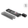 Delock Externes USB Type-C™ Combo Gehäuse für M.2 NVMe PCIe oder SATA SSD - werkzeugfrei