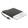 Delock Externes Gehäuse für 5.25″ Slim SATA Laufwerke 12,7 mm zu SuperSpeed USB 5 Gbps Typ-A Stecker