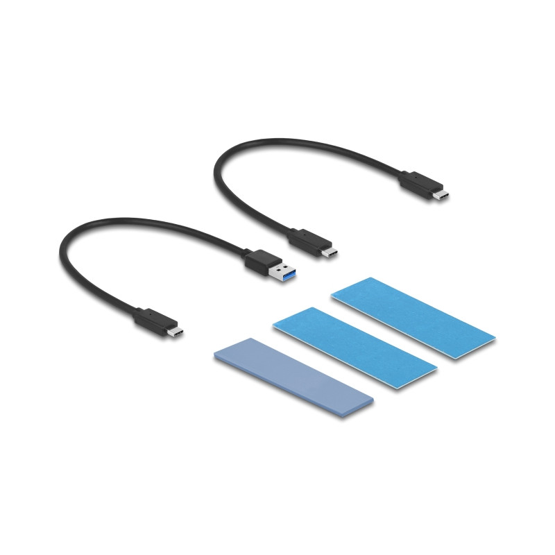 Delock Externes USB Type-C™ Combo Gehäuse für M.2 NVMe PCIe oder SATA SSD - werkzeugfrei