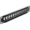 Delock 10″ Keystone Patchpanel 12 Port schwarz