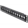Delock 10″ Keystone Patchpanel 12 Port schwarz