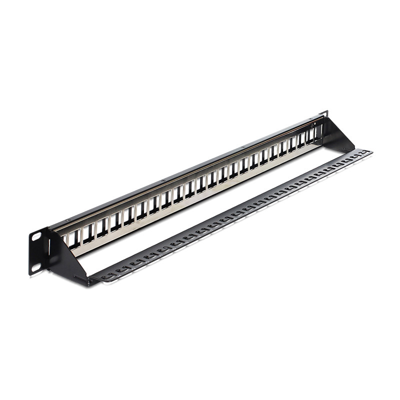 Delock 19″ Keystone Patchpanel 24 Port schwarz