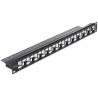 Delock 19″ Keystone Patchpanel 24 Port abgestuft schwarz
