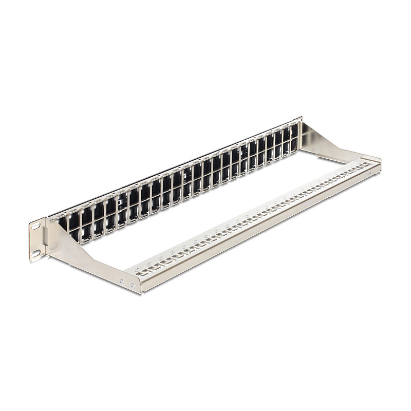 Delock 19″ Keystone Patchpanel 48 Port 1 HE schwarz