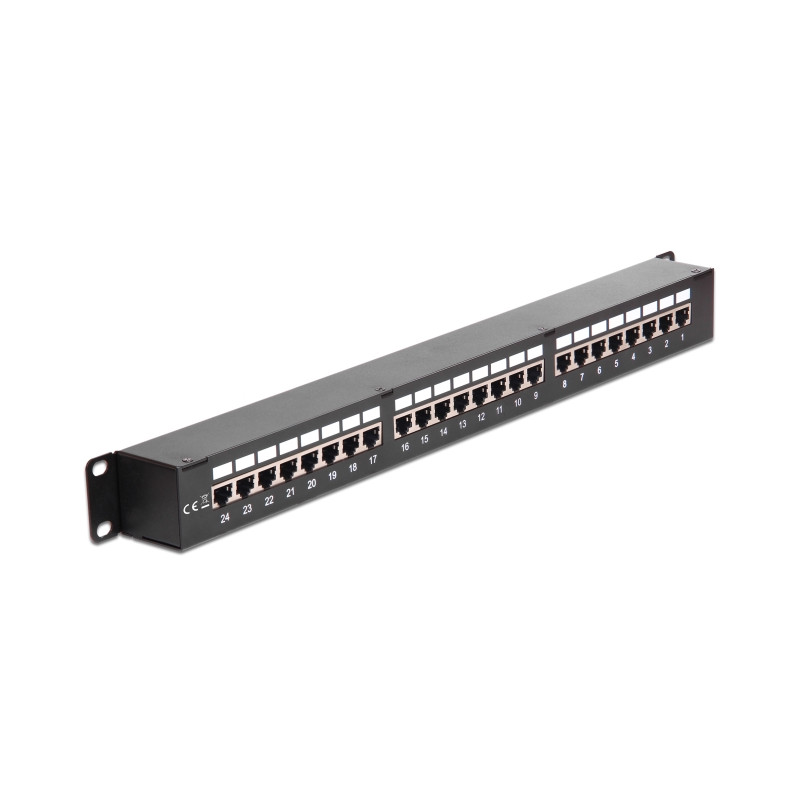Delock 19″ Kupplungs-Patchpanel 24 Port Cat.6