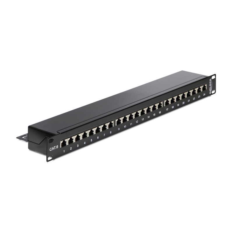 Delock 19″ Patchpanel 24 Port Cat.6 schwarz