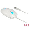 Delock Optische 3-Tasten LED Maus USB Typ-A weiß