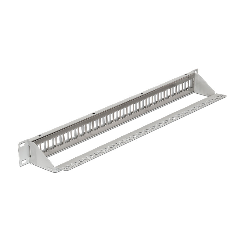 Delock 19″ Keystone Patchpanel 24 Port grau