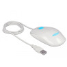 Delock Optische 3-Tasten LED Maus USB Typ-A weiß