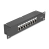 Delock 10″ Kupplungs-Patchpanel 8 Port Cat.6