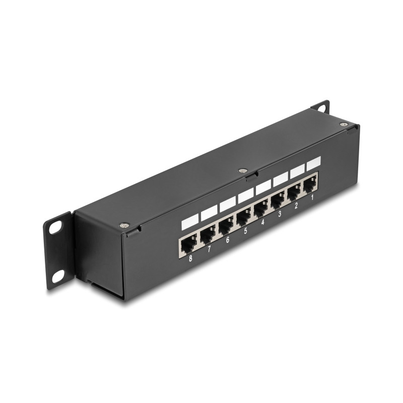 Delock 10″ Kupplungs-Patchpanel 8 Port Cat.6