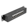 Delock 10″ Kupplungs-Patchpanel 8 Port Cat.6