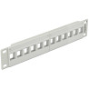 Delock 10″ Keystone Patchpanel 12 Port grau
