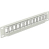 Delock 10″ Keystone Patchpanel 12 Port grau
