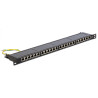 Delock 19″ Patchpanel 24 Port Cat.6 0,5 HE schwarz