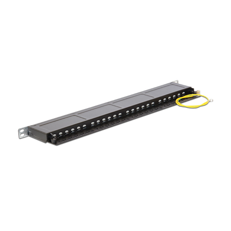 Delock 19″ Patchpanel 24 Port Cat.6 0,5 HE schwarz