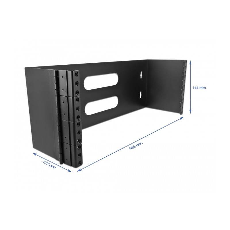 Delock 19″ Wandhalterung 4 HE schwarz