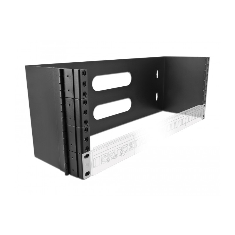 Delock 19″ Wandhalterung 4 HE schwarz
